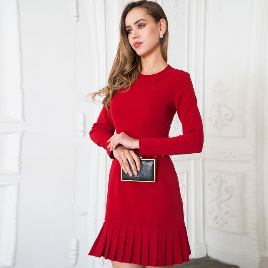 Women's ruffled pleated skirt