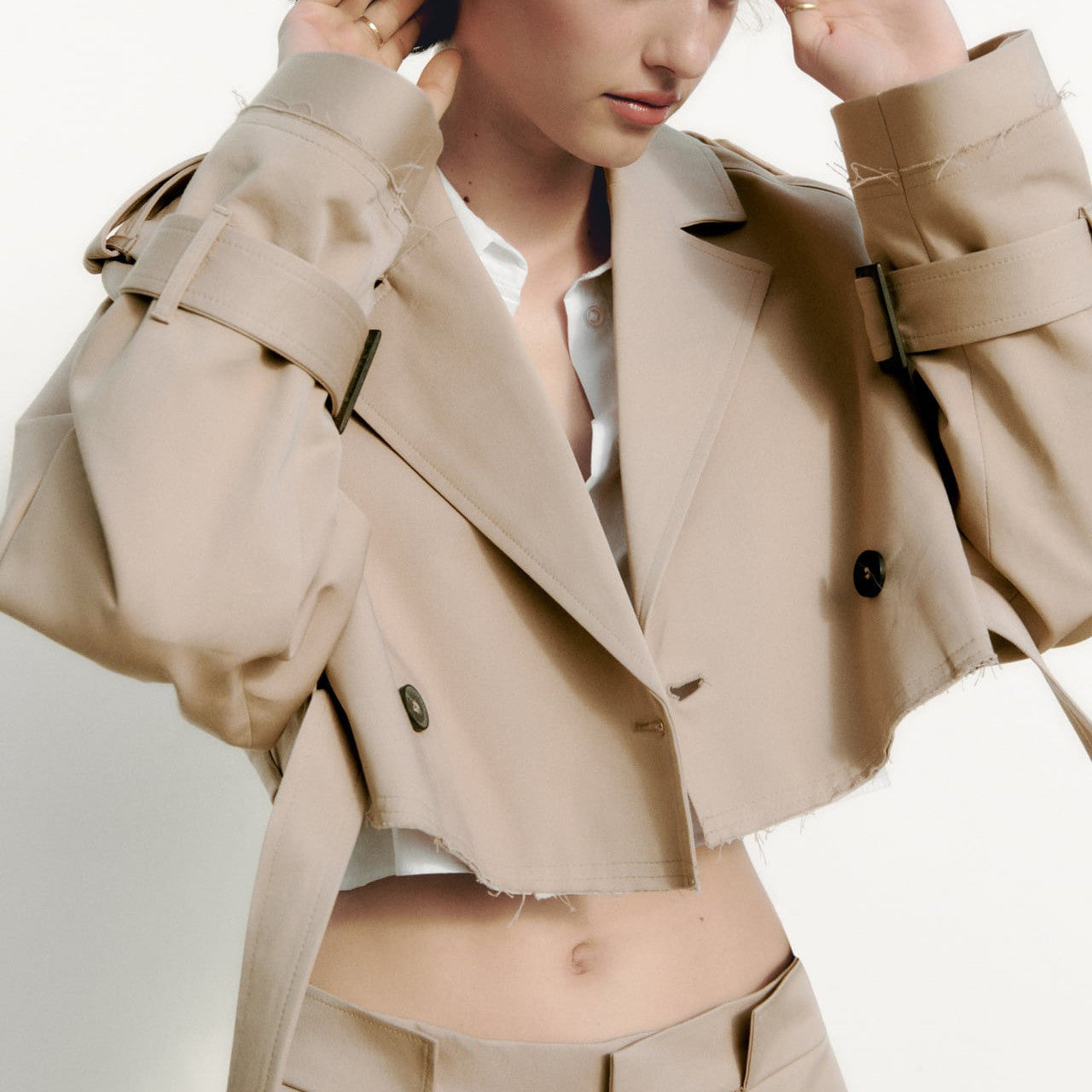 Versatile Loose Belted Long-sleeved Casual Ladies Jacket