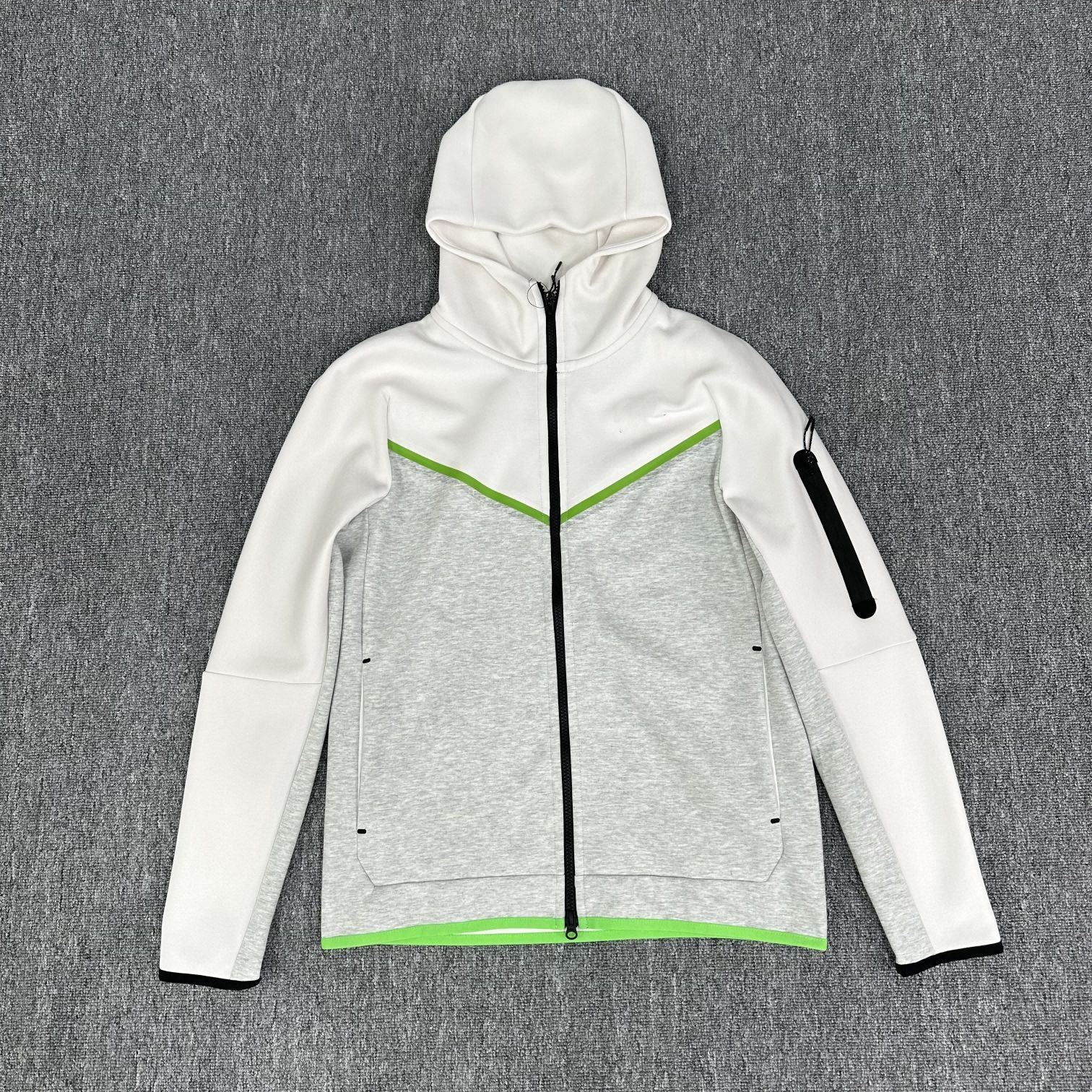 Men's Cotton Knitting Hooded Zipper Sweater Sports Casual Jacket