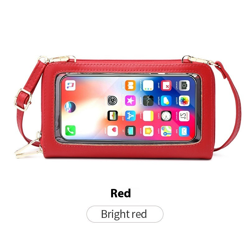 Touch Screen Phone Bag Women's Crossbody Anti-theft Swiping Long Wallet