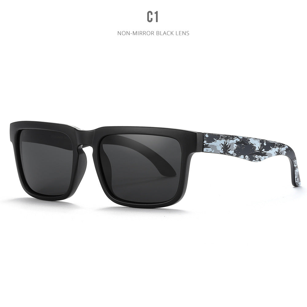 Outdoor Sunglasses Square Sunglasses Colorful Real Film UV Protection