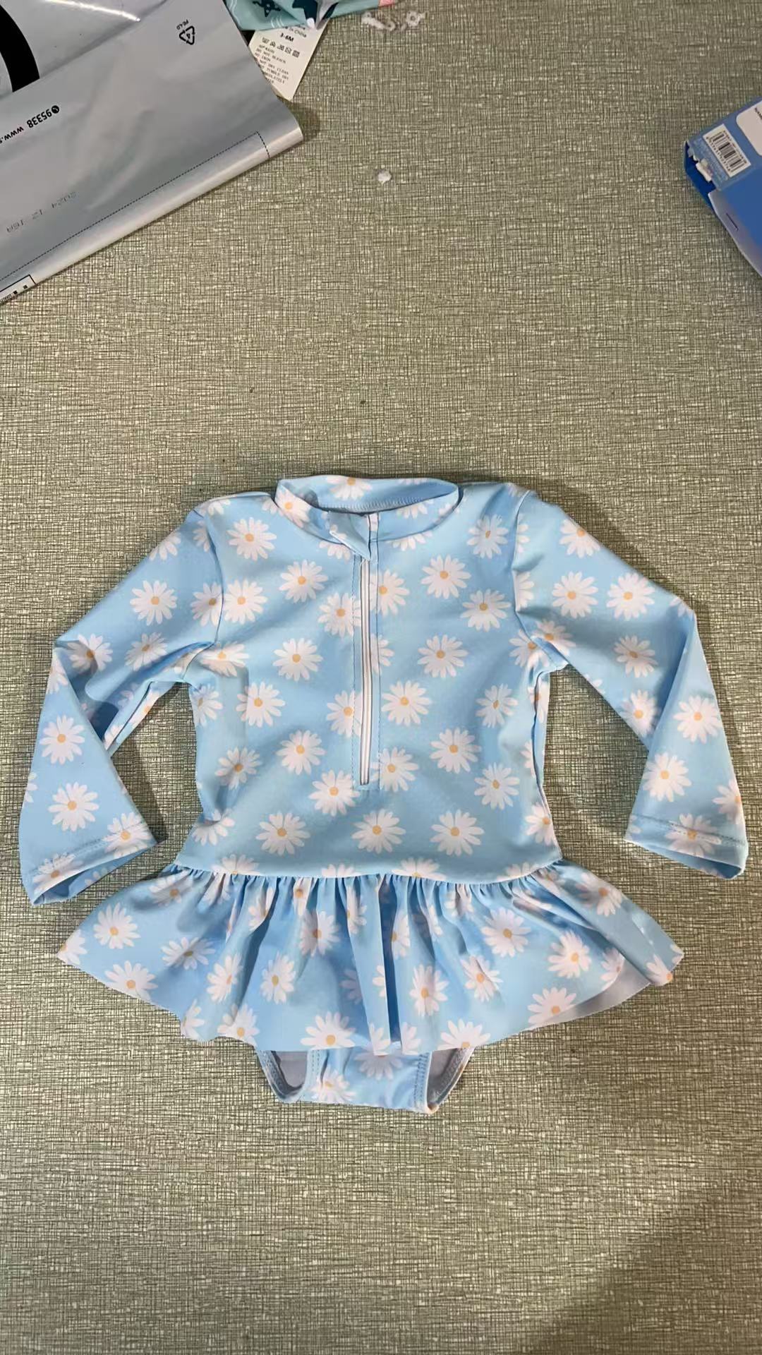 Flower With Skirt Children's Swimsuit