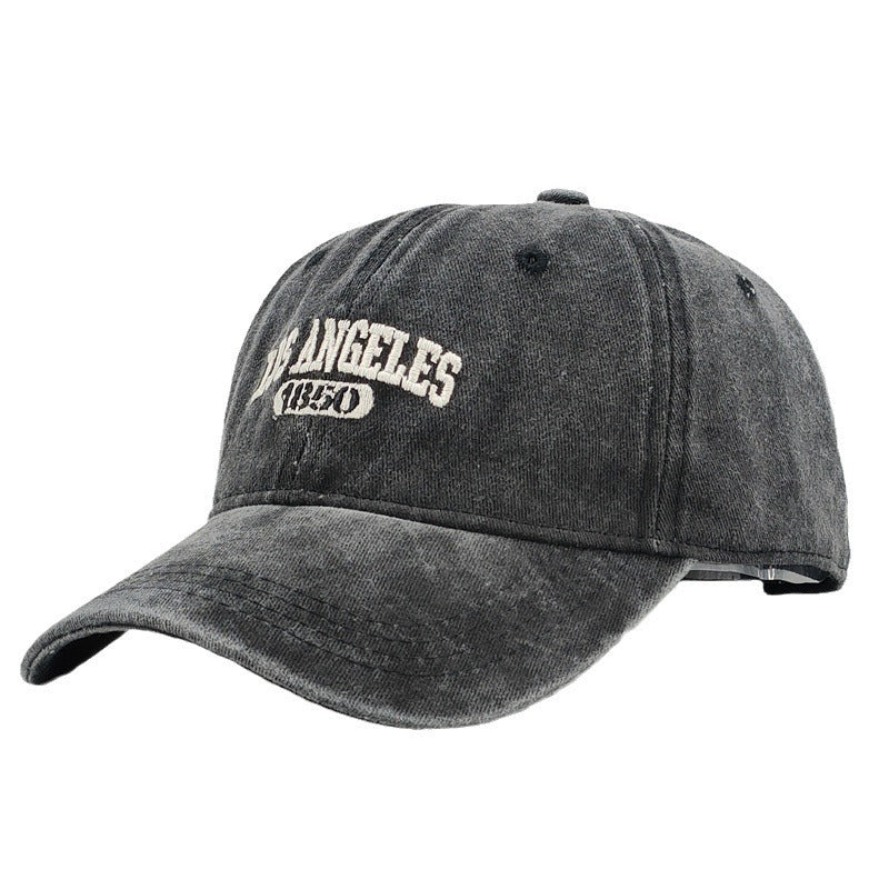 Retro Personalized Washed Distressed Letters Embroidered Peaked Cap
