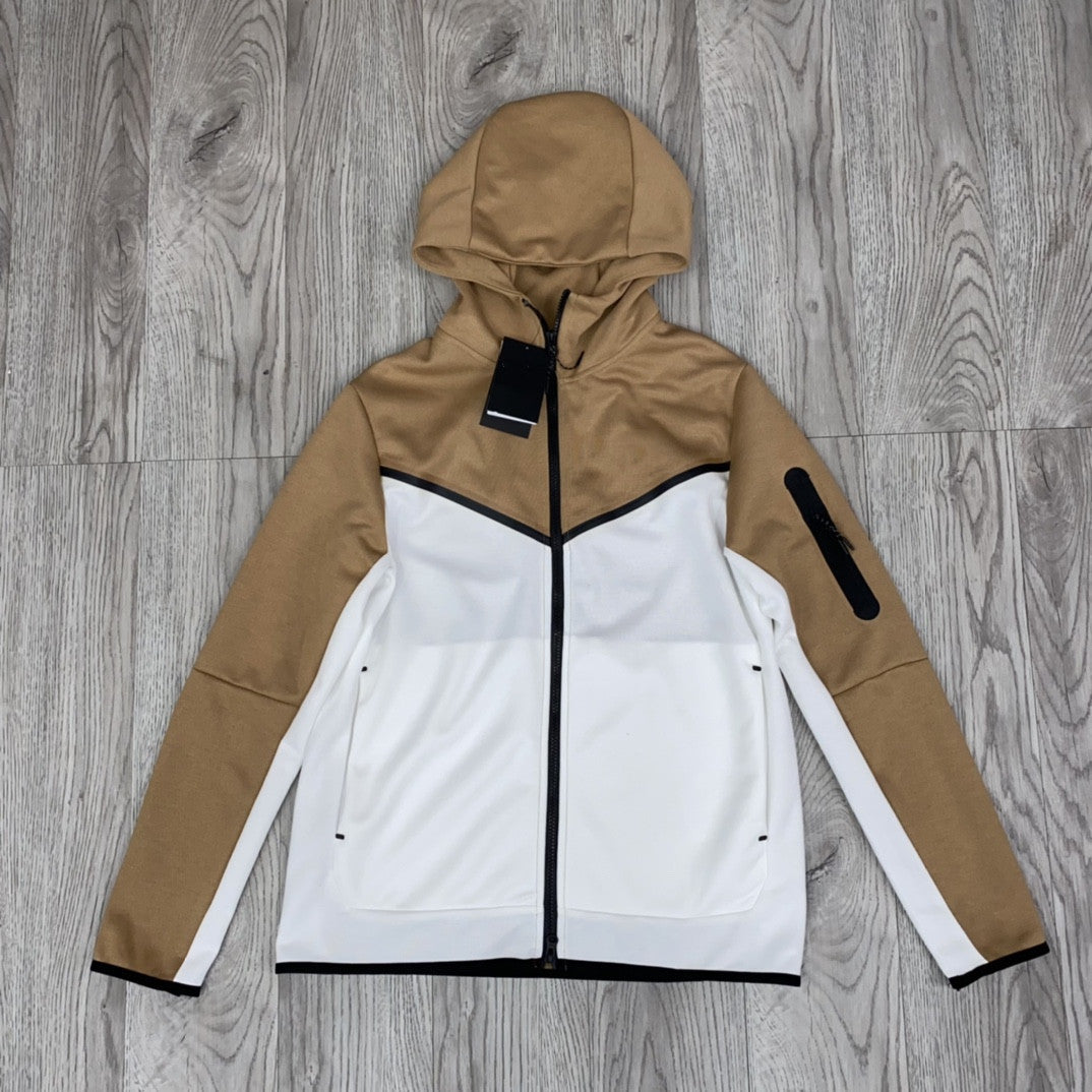 Men's Cotton Knitting Hooded Zipper Sweater Sports Casual Jacket