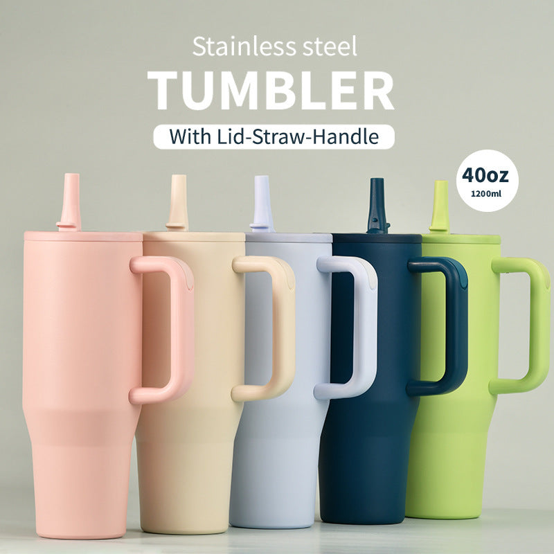 Leak Proof Foldable Straw Double Layered Ice Cream Cup