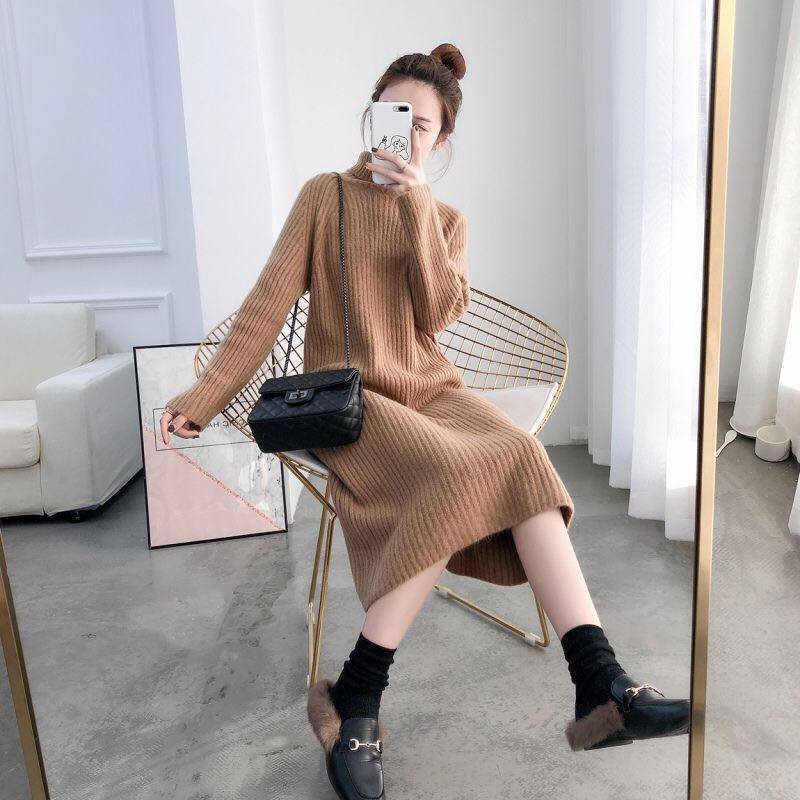 Slim-fit Knit Turtleneck Long Pullover Sweater