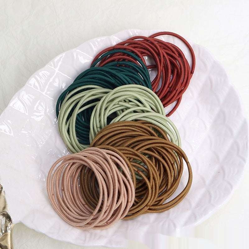 Female Morandi Simple Rubber Band Hair Rope
