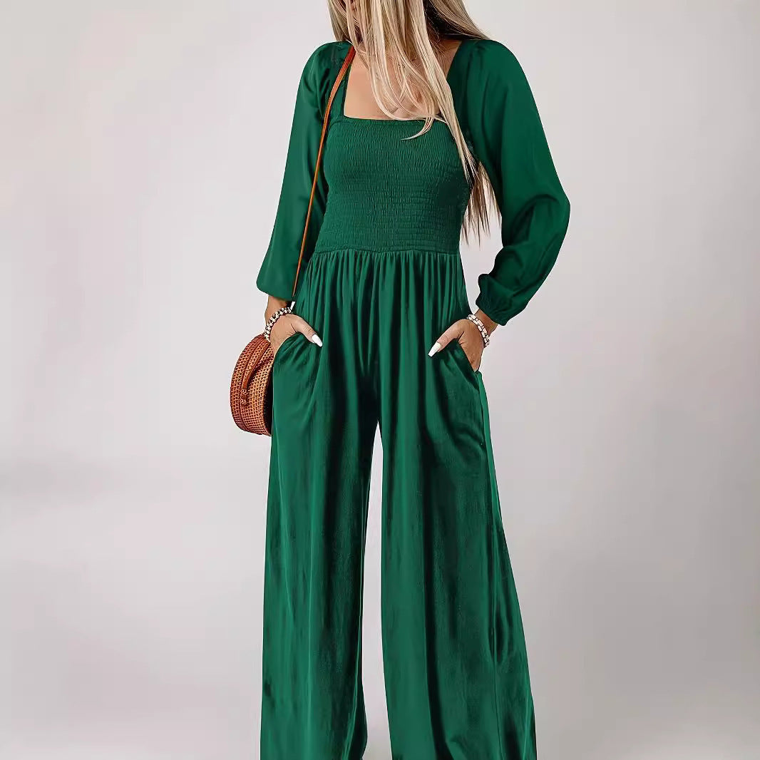Women's Fashion Wide Leg Trousers Simple Commute Style