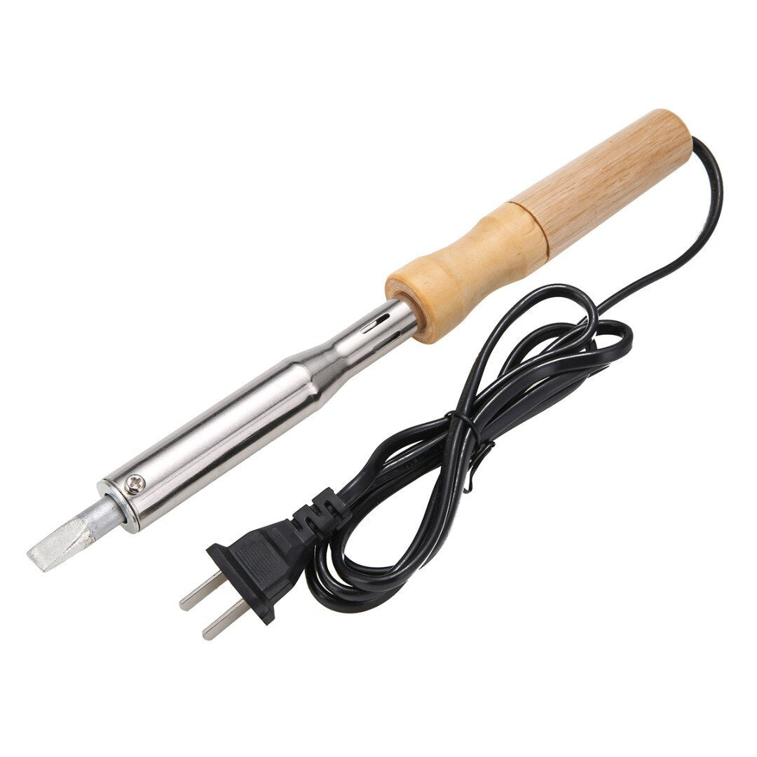 Electric pen with wooden handle