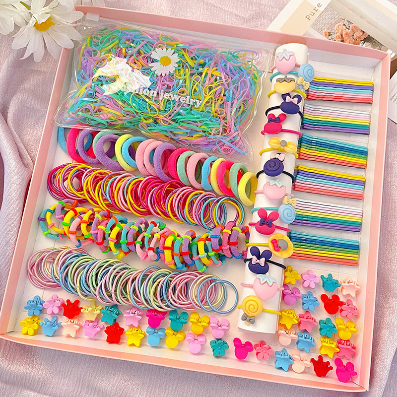 Creative Simple Fashion Children's Disposable Hair Band Color Elastic