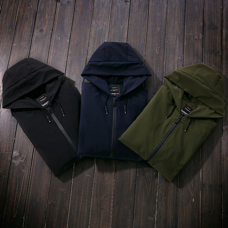 Men's Light Weight Hooded Windbreaker Coat