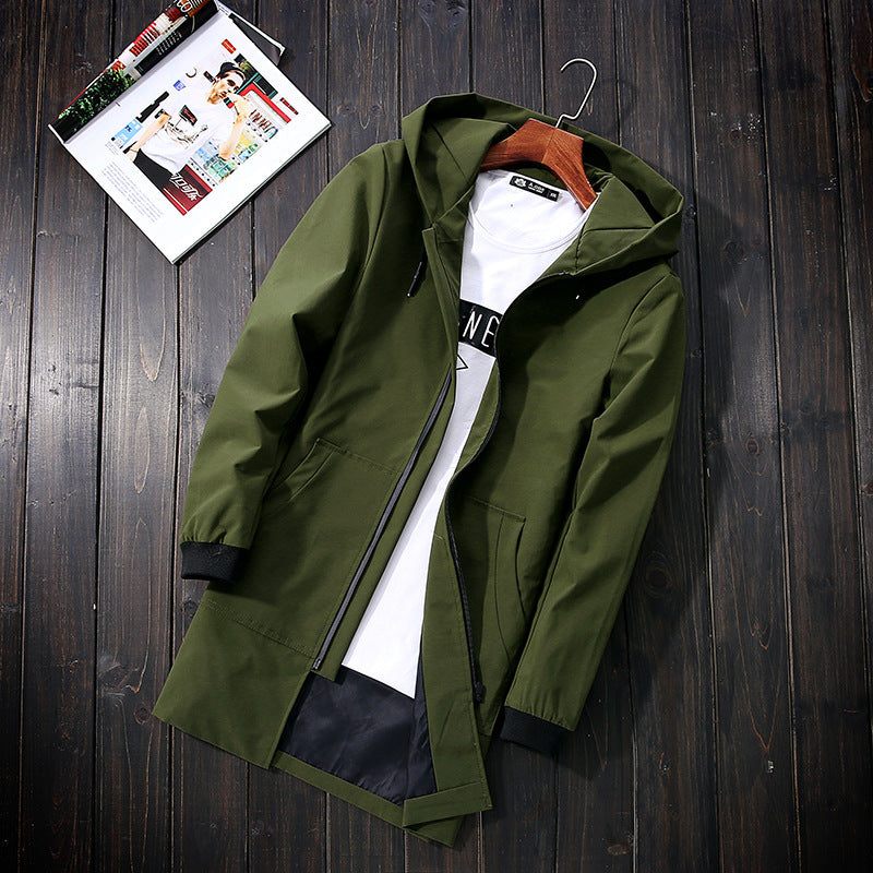 Men's Light Weight Hooded Windbreaker Coat