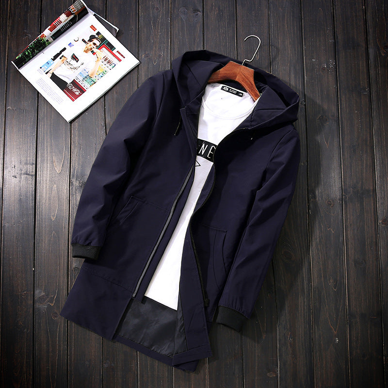 Men's Light Weight Hooded Windbreaker Coat