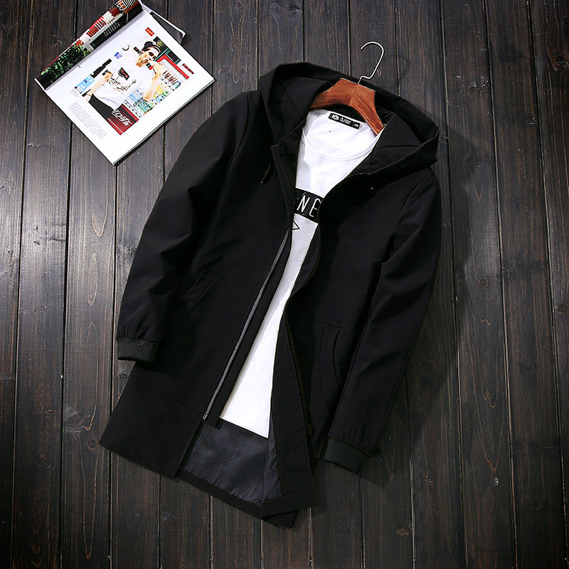 Men's Light Weight Hooded Windbreaker Coat