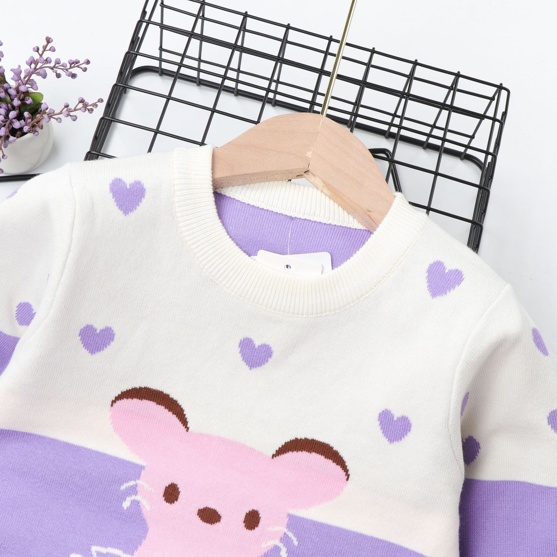 Children's cute long sleeve sweater