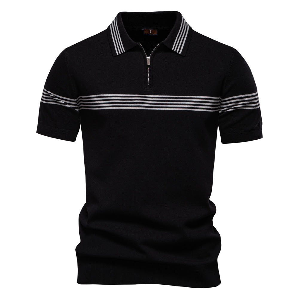 Fashion Striped Men's Business Short-sleeved Shirt