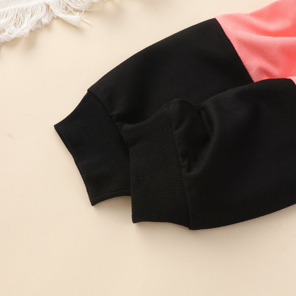 Children's Clothing Spring And Autumn New European And American Girls Color Matching Casual Sports Suit Pants