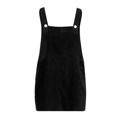 Corduroy Suspender Women Dress Solid Color Halter Skirt