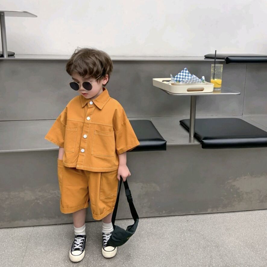 Children's Handsome Workwear Shirt Suit