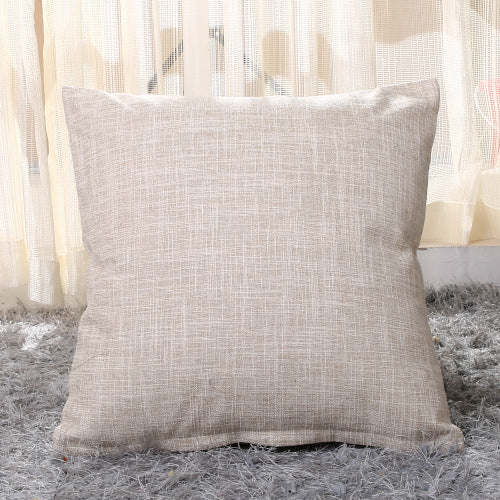 Home Linen Pillow Case Solid Color Hugging Pillow Case Sofa