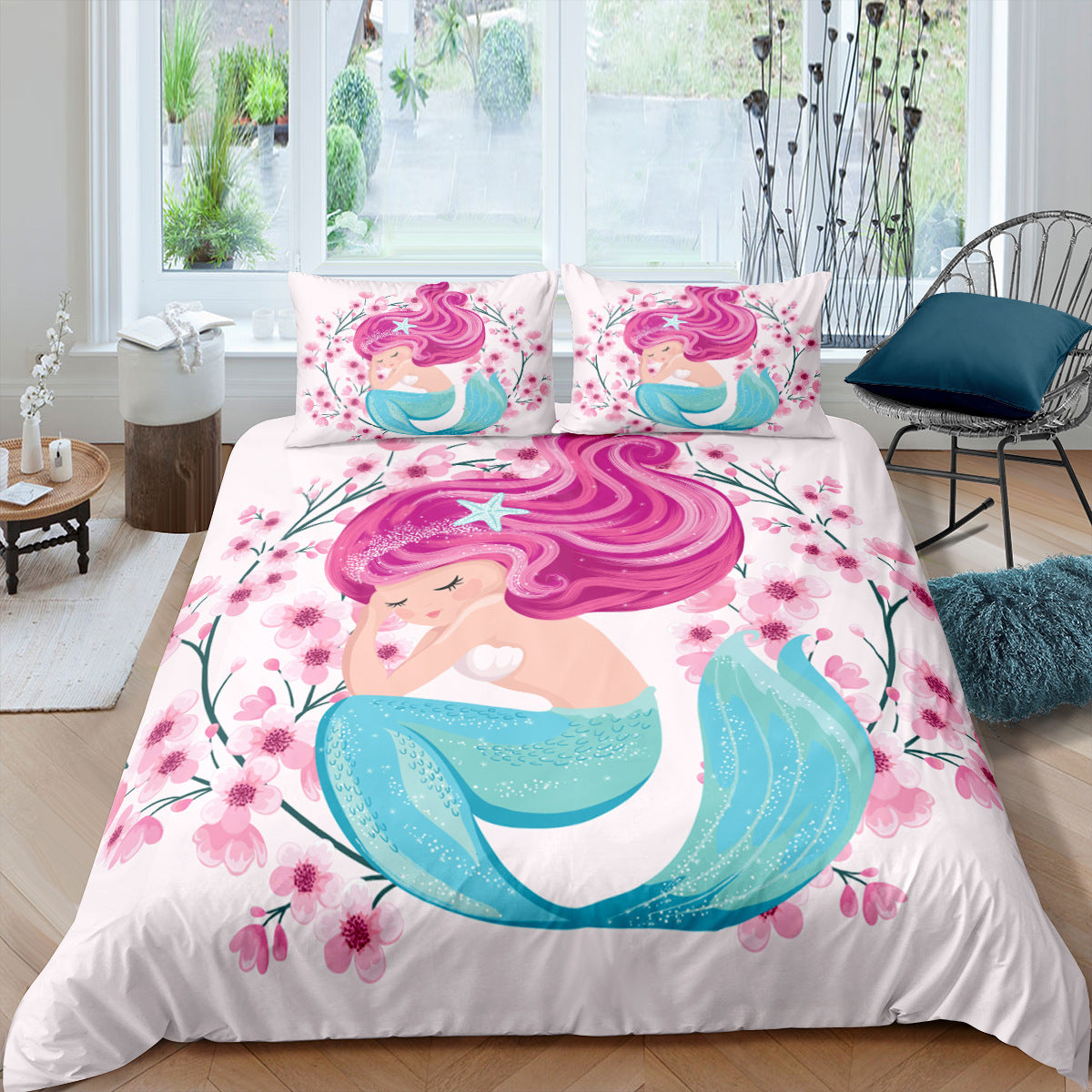 Home Textile Digital Printing Cartoon Mermaid Duvet Cover