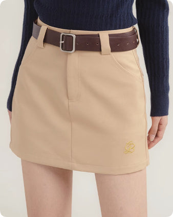 American Navy Blue A-line Skirt For Women