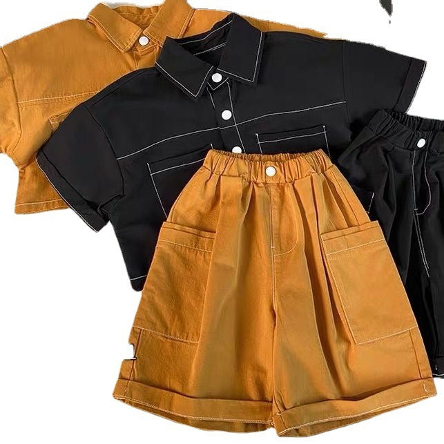 Children's Handsome Workwear Shirt Suit