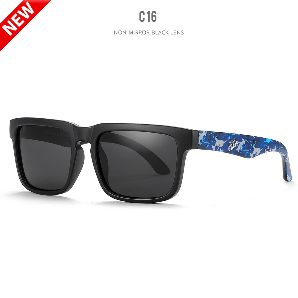 Outdoor Sunglasses Square Sunglasses Colorful Real Film UV Protection