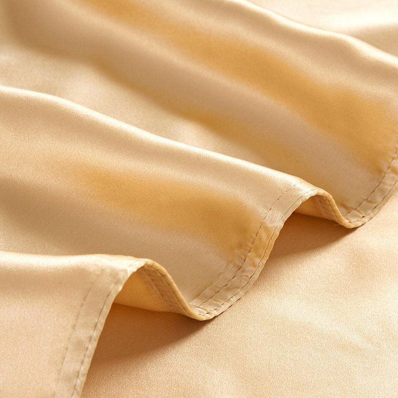 19 M Silk Bed Sheet Fitted Sheet Four-piece Set