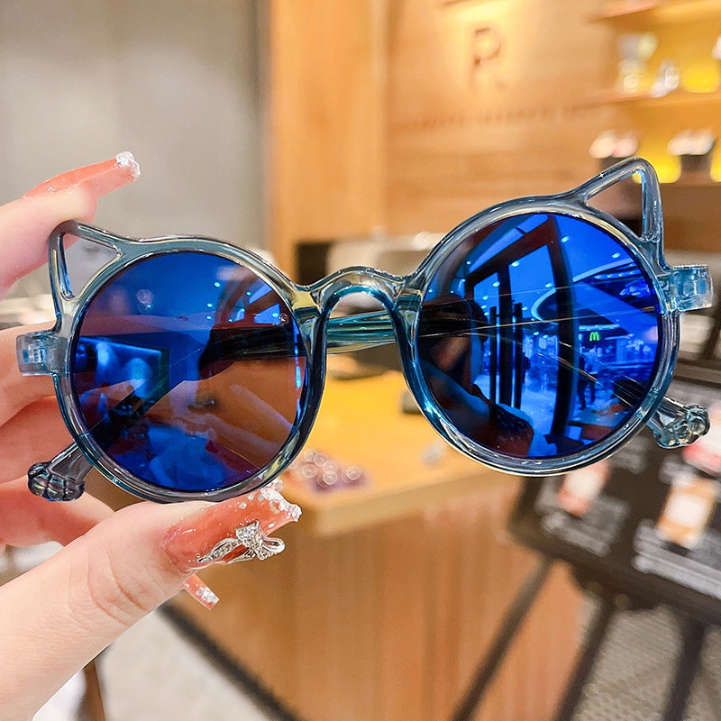 Cat Ears Sunglasses Girl Anti Uv Sunshade Trendy