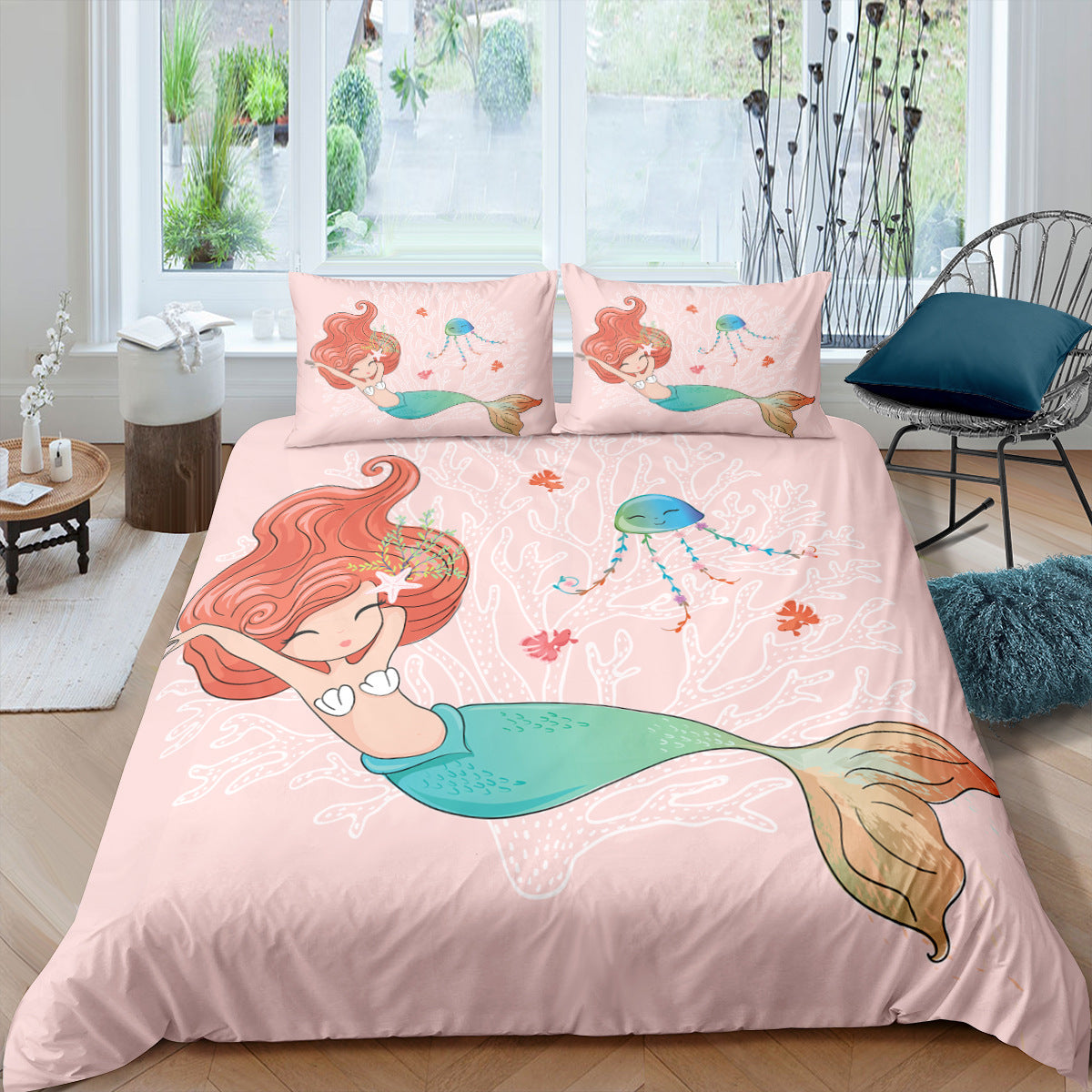 Home Textile Digital Printing Cartoon Mermaid Duvet Cover