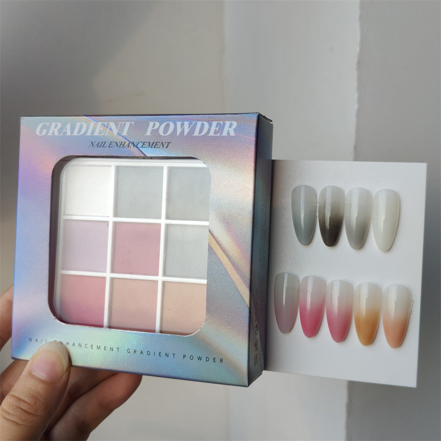 9 Colors Nail Solid Gradually Varied Magic Mirror Effect Powder Pearlescent