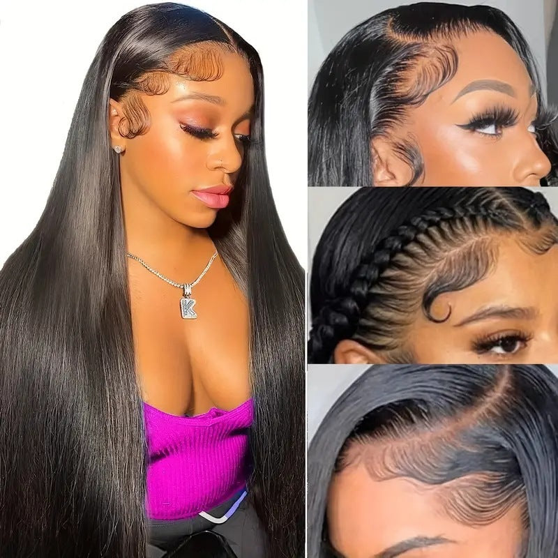 European And American Ladies Fashion Wig Front Lace Mid-length Straight Head Cover