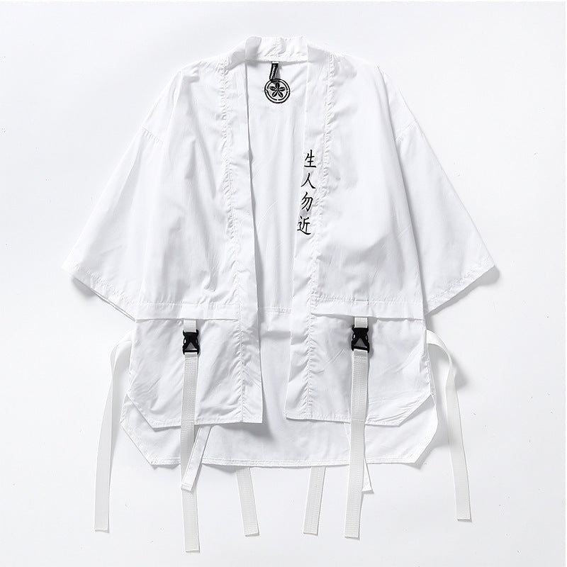Cardigan cotton and linen casual robe