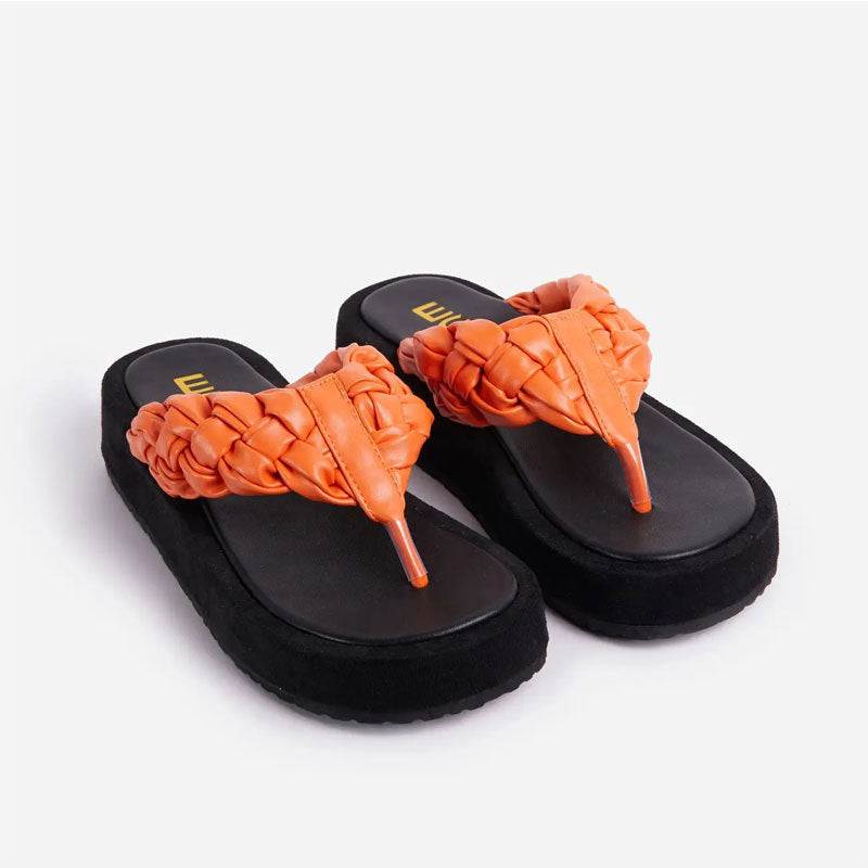 Fashion Ladies Round Toe Flip-flops