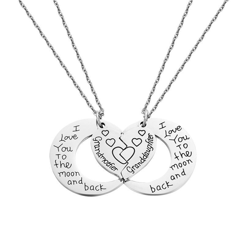 Creative retro simple couple love pendant chain