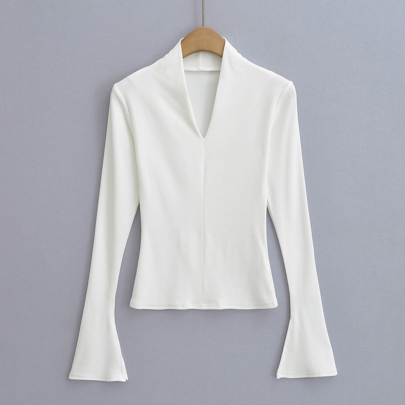 Women's Bottoming Shirt Sexy Slim Flared Long Sleeve
