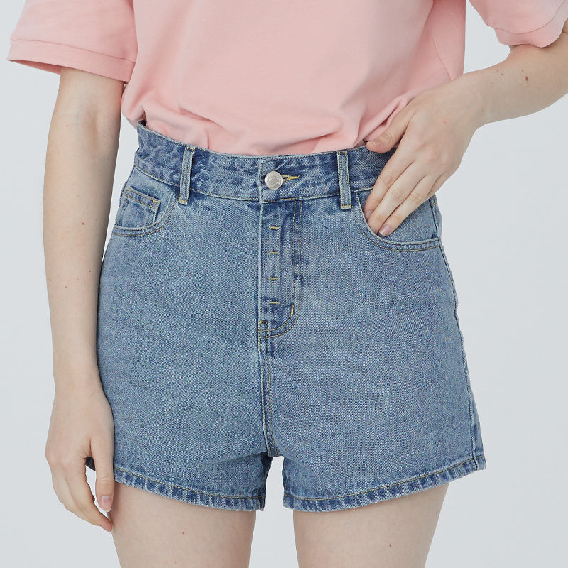 Wild cotton casual loose new men and women couple models denim shorts