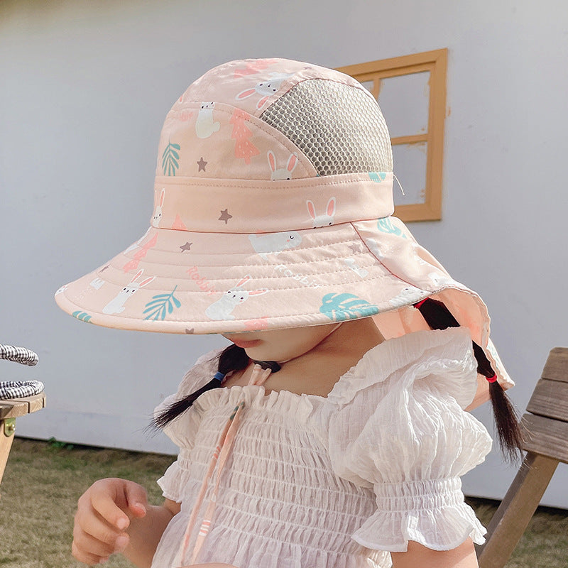 Baby Sunshade Thin Breathable Neck Protection Sun Hat Shawl