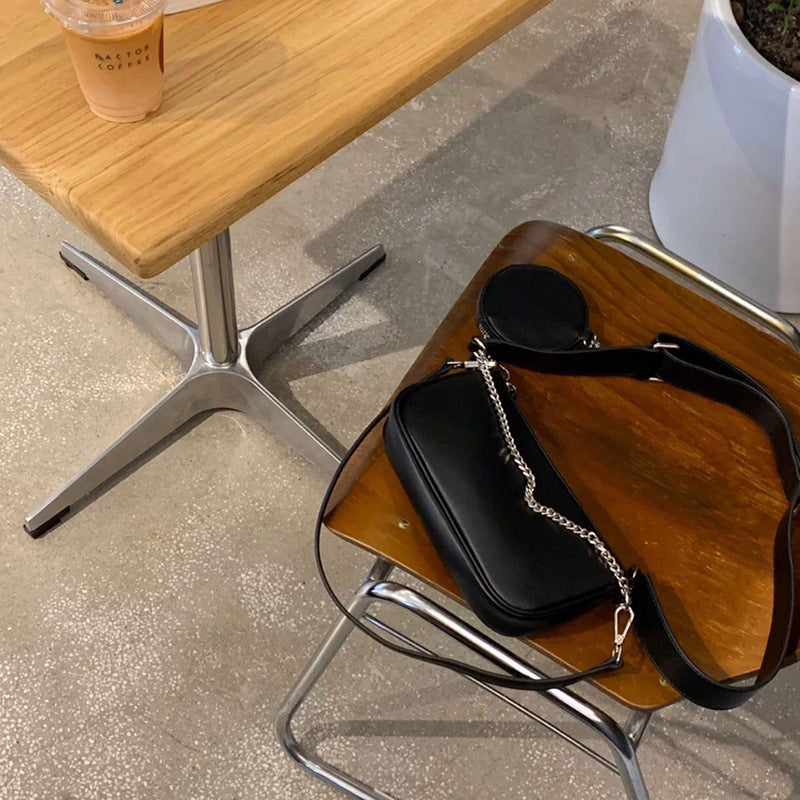 spring and autumn three in one satchel straddle bag single shoulder bag retro playful cool girl style