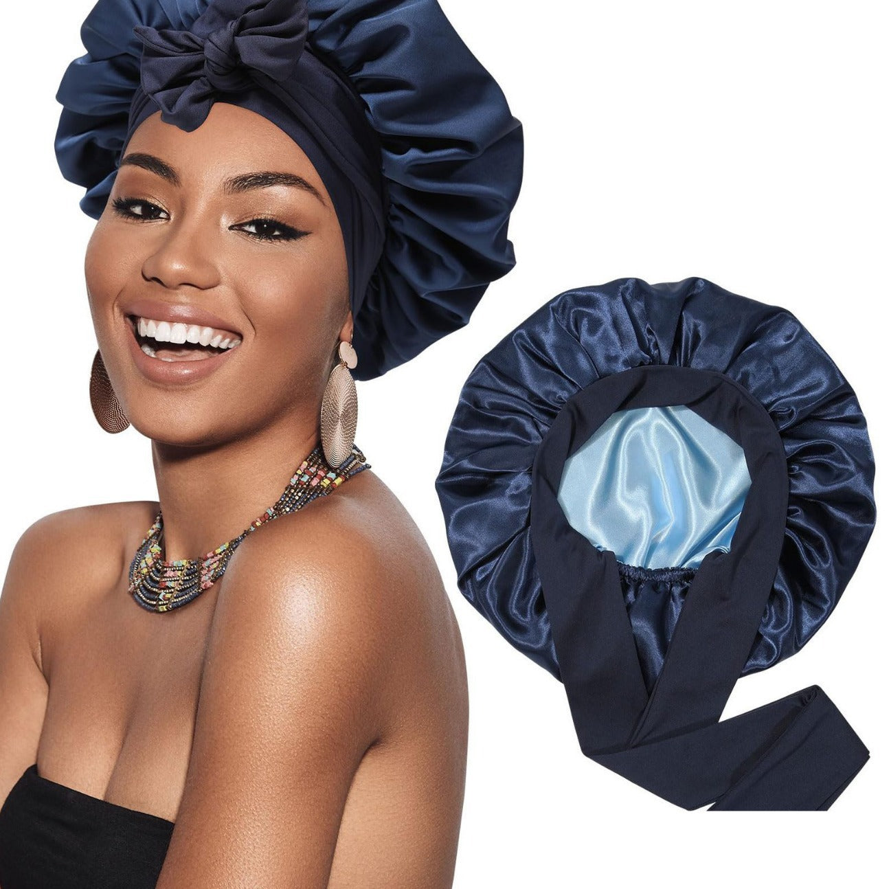 Double-layer Satin Ribbon Bowknot Artificial Silk Beauty Toupee