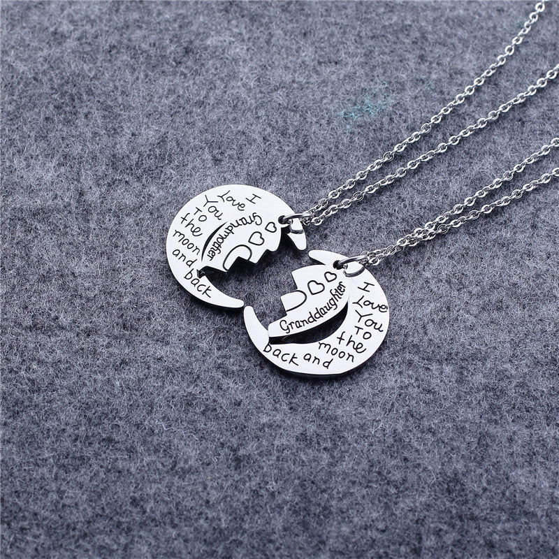 Creative retro simple couple love pendant chain