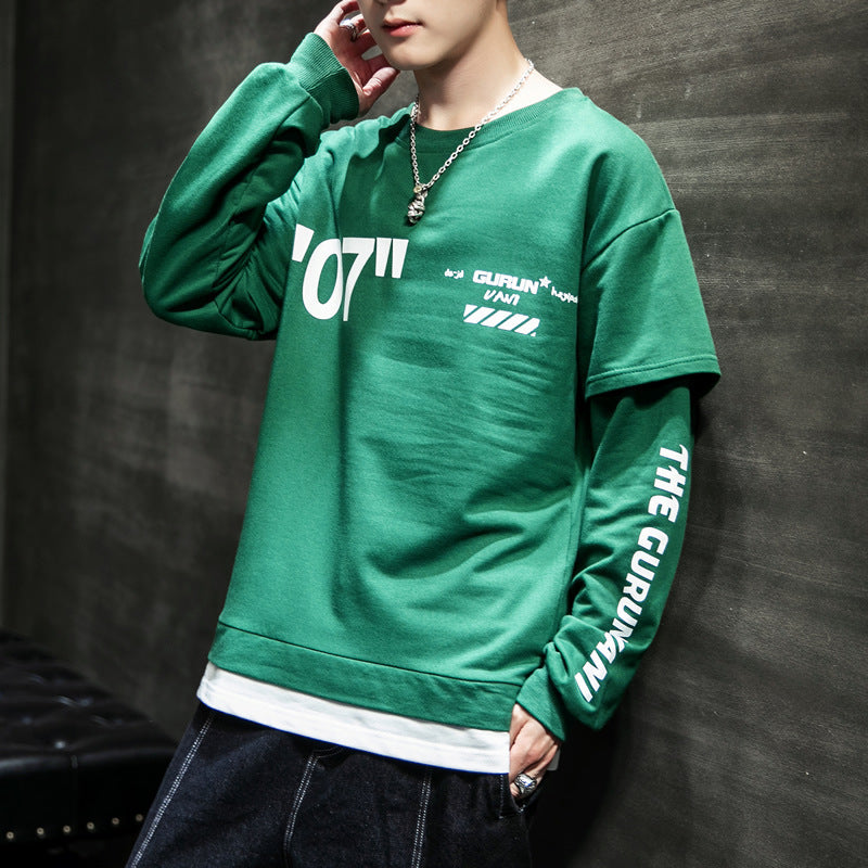 Men's casual fake two sweaters