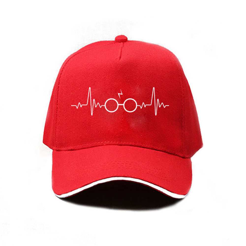 Glasses Printed Casual All-match Duck Tongue Hat
