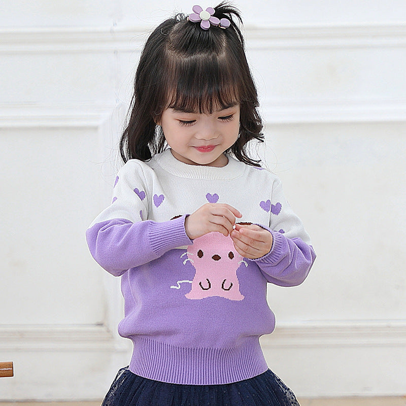 Children's cute long sleeve sweater