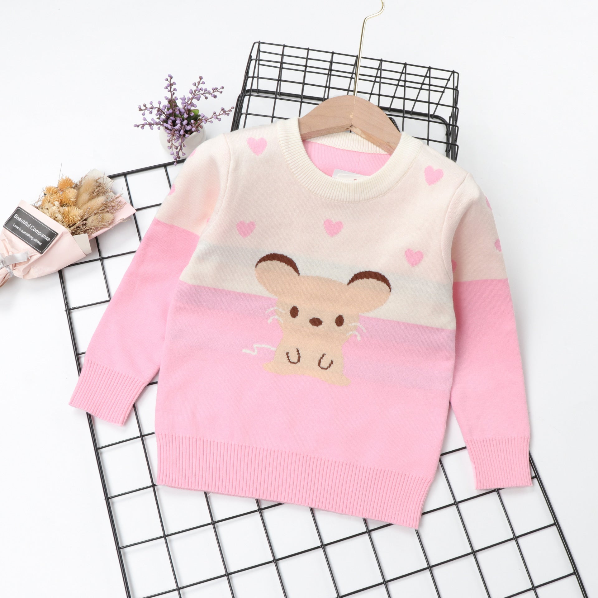 Children's cute long sleeve sweater