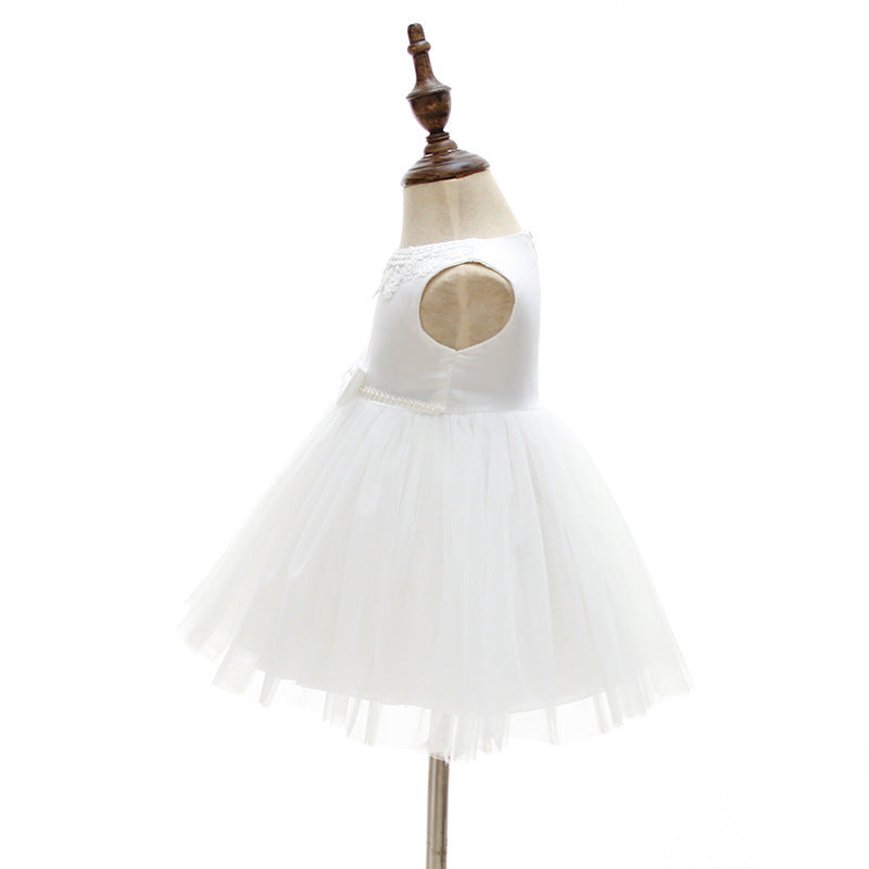Simple All-match And Cute Girls' Baby Wedding Dress