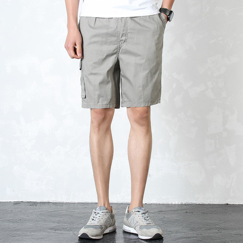 Multi Pocket Capris washed shorts