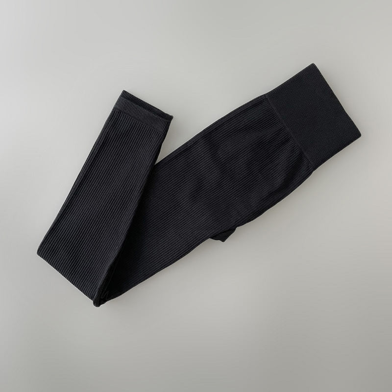 New Leggings Outer Wear Spring And Summer Women's Clothing Solid Color Stretch Tight Sports Pants Yoga Fitness Thread Trousers