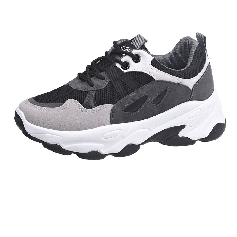 Women's Thick-soled Inner Heightening Panda Casual Mesh Sneakers